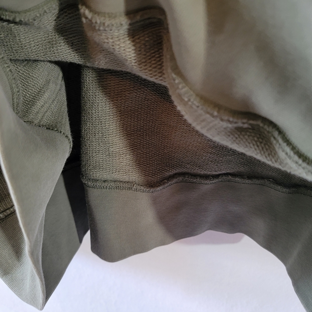 Folk Men's Green Hoodie Sz 5/XL 100% Organic Cotton Waffle Knit Old Money EUC - Picture 7 of 12